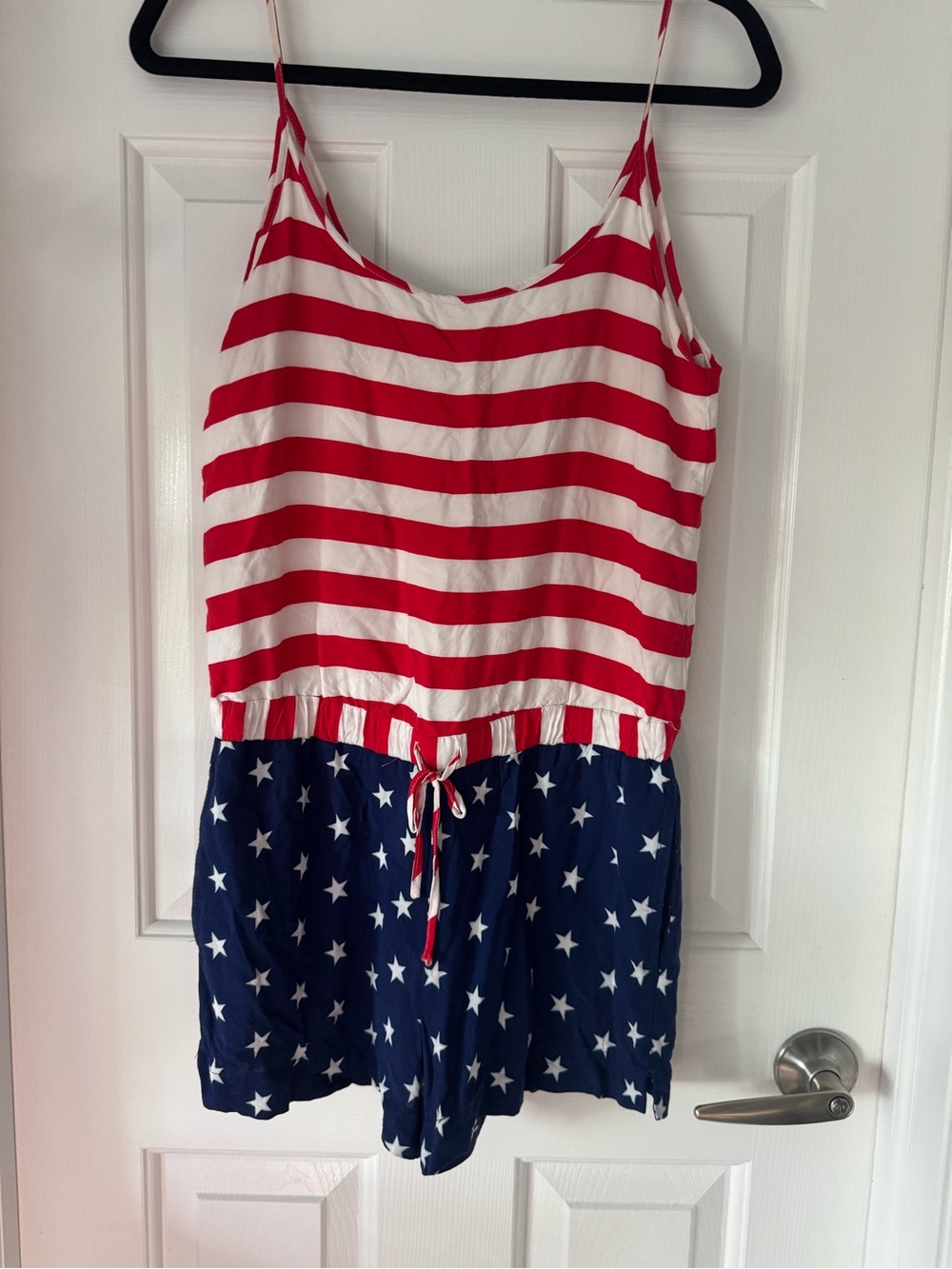 Tipsy Elves Red, White & Navy Stars Romper